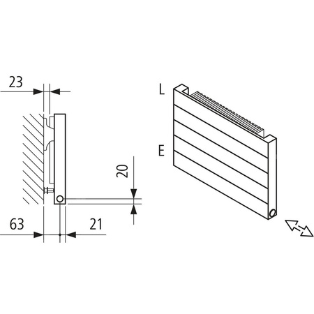 Grzejnik płytowy typ 11 KERMI HHN wym. 840 x 2600 mm, kolor biały, moc 2540 W