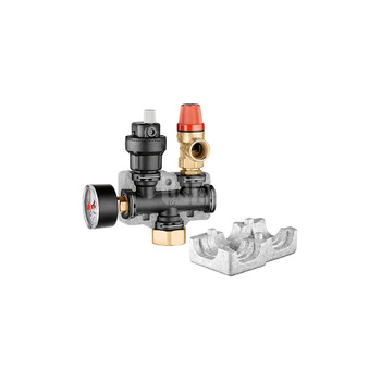 Grupa bezpieczeństwa z materiału kompozytowego do instalacji grzewczych 1" 3 bar NF