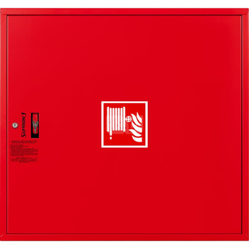 Hydrant DN 33 zawieszany, wąż 20 m, ocynk fasada, zamek patent, RAL 3000