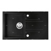 MEZZO II zlewozmywak granitowy 1-komorowy  48/78, grafit