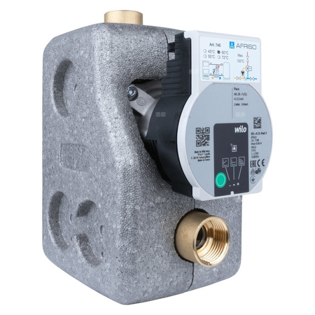 Grupa pompowa AFRISO RTA 45 GW 1'' x 1'', z zaworem termostatycznym, z izolacją