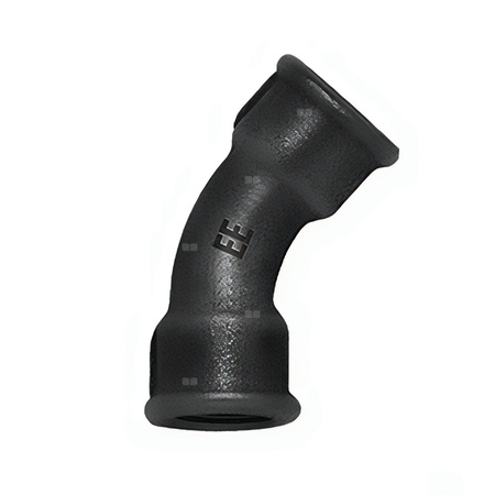 Łuk długi 45' ODLEWNIA ZAWIERCIE G1/20/41 żeliwo (czarne) 1/2'' (GW)