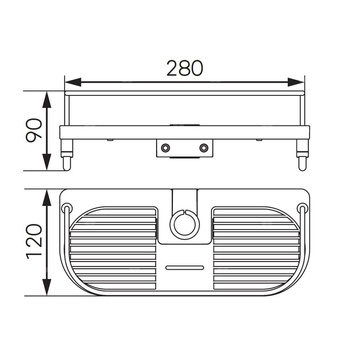EMOTION półka do natrysku przesuwnego, biała