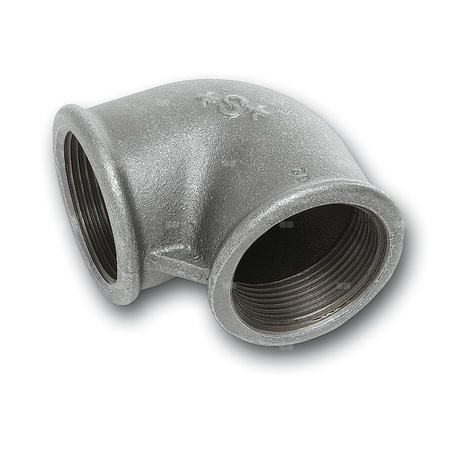 Kolano 90' SANHA 90# redukcja, żeliwo (ocynk galwaniczny/elektrolityczny) (ocynk), 1/2'' x 3/8'' (GW)