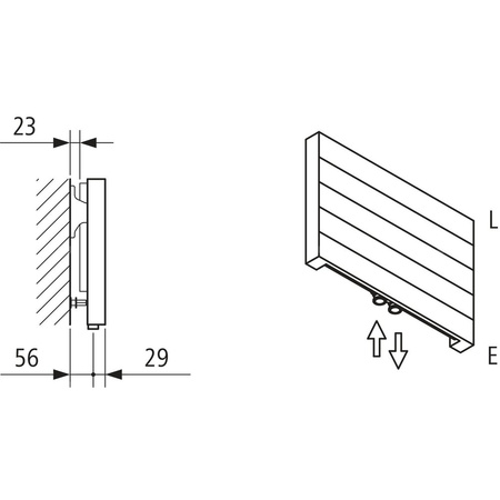 Grzejnik płytowy typ 11 KERMI HHN, z osłonami wym. 630 x 5000 mm, kolor biały, moc 4150 W