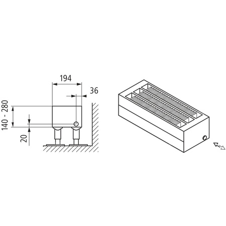 Konwektor Kermi Konvektor Typ43 BH210x194x5200mm QN8528, weiß, 6bar, o. Abd., AB Uni.