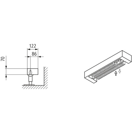 Konwektor Kermi Konvektor Typ22 BH140x122x3200mm QN2326, weiß, 6bar, m. Abd., AB Uni.