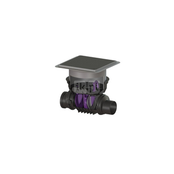 Zawór zwrotny StaufixControl DN 125 z pokrywą czarną z 1 klapą z tworzywa i 1 klapą ze stali nierdzewnej