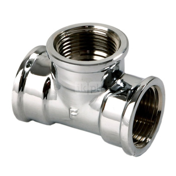 Trójnik FERRO mosiądz 3/8'' GW, kolor chrom