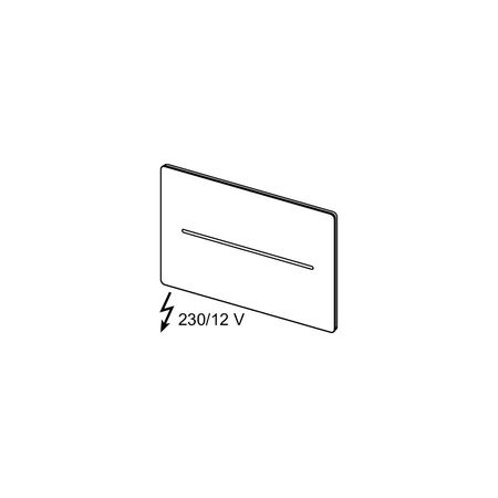 Płytka maskująca TECE solid, biały połysk 230 V