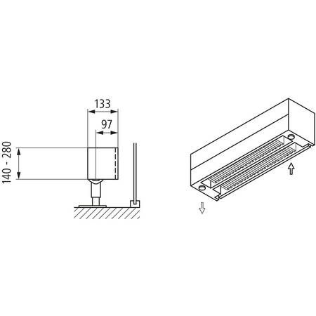 Konwektor Kermi Kon m. Str. Typ22 BH210x133x500mm QN467,weiß,6bar,o. Abd.,AB Uni.