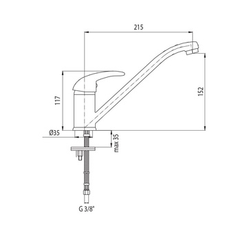 GALEO Bateria kuchenna stojąca z obrotową wylewką