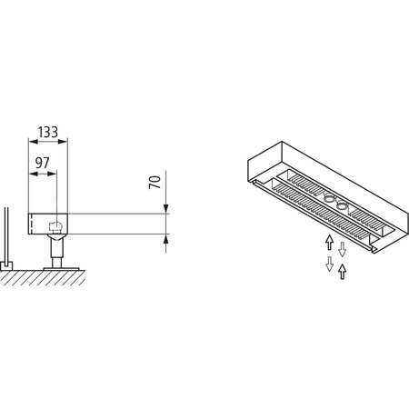 Konwektor Kermi Kon m. Str. Typ22 BH70x133x1500mm QN687, weiß, 6bar, m. Abd, AB 14