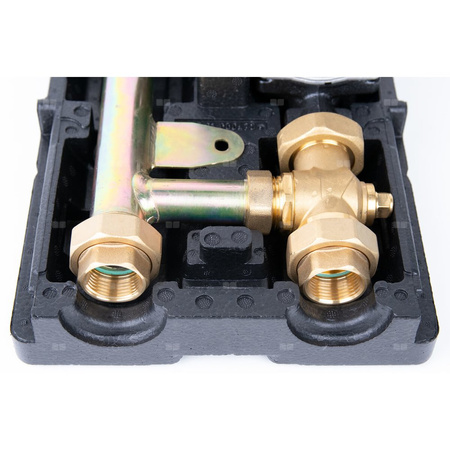 Grupa pompowa AFRISO PrimoTherm K 180-3 DN 25 GW 1'' x 1'', z zaworem mieszającym, z zaworem termostatycznym, z izolacją, z pompą obiegową Wilo Para SC 25/6