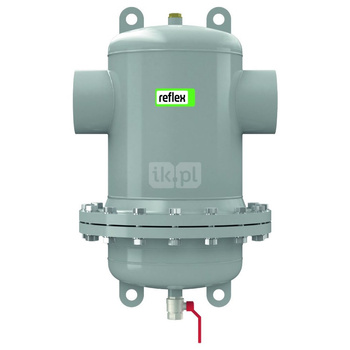 Separator mikropęcherzy REFLEX D 168.3 R, 10 bar / 110'C, z kołnierzem rewizyjnym, kolor: szary