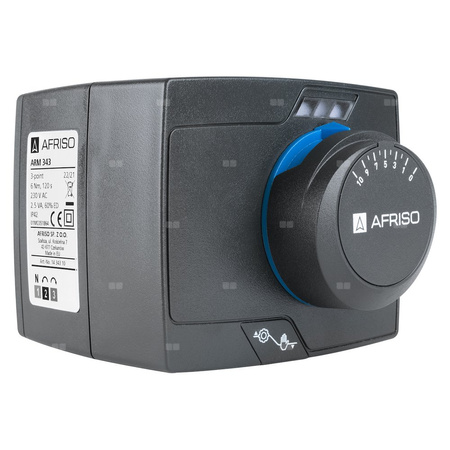 Zawór obrotowy trójdrogowy AFRISO ARV 382 Vario ProClick, mieszający, Siłownik elektryczny ARM 343, DN 20