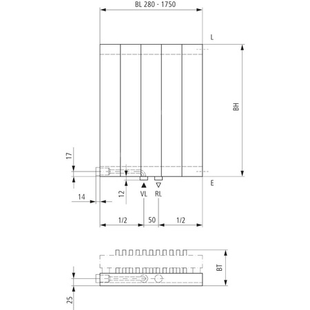 Grzejnik płytowy typ 22 KERMI V-HVV wym. 1600 x 350 mm, kolor biały, moc 1235 W