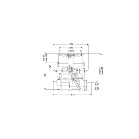 Zawór zwrotny z pompą Pumpfix F Komfort DN125 z pokrywą pod płytki