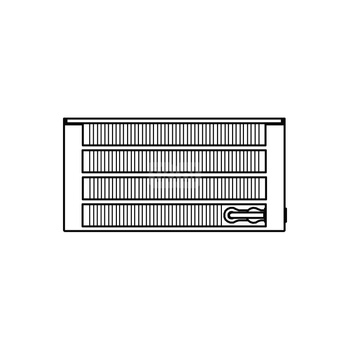 Konwektor Kermi V-Kon S Typ44 BH210x255x800mm QN1529, weiß, 6 bar, m. Abd., Vent. re