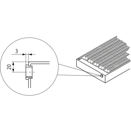 Konwektor Kermi V-Konvektor Typ21 BH280x72x2800mm QN2265, weiß, 6 bar, m. Abd., Vent. re