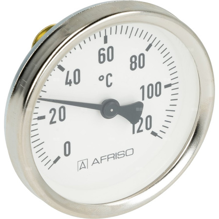 Termometr bimetaliczny przylgowy ATh 63 F, fi63 mm, 0÷120'C, do rur 3/8''÷1 1/2'', ax, kl. 2