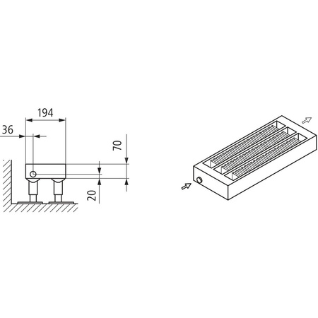 Konwektor Kermi Konvektor Typ43 BH210x194x5800mm QN9512, weiß, 6bar, m. Abd., AB Uni.