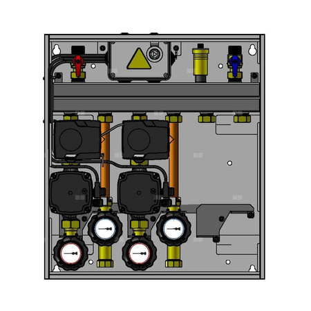 Grupa pompowa AFRISO PrimoBox AZB 255 GZ x GW 3/4'' x 3/4'', z izolacją, z siłownikiem arm 141