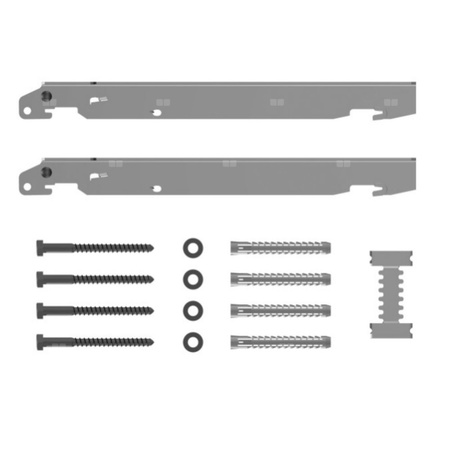 Zestaw uchwytów szybkiego montażu dla typu 11-33Wysokość montażowa 600 mm, WA 30 mm, lakierowany na biało