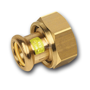Półśrubunek SANHA Press Gas dwuczęściowy, Cu, 15 mm x 3/4'' (zw x nz)