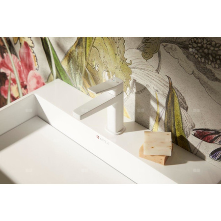 Bateria Malaga, umywalkowa, stojąca ze spustem klik-klak, white