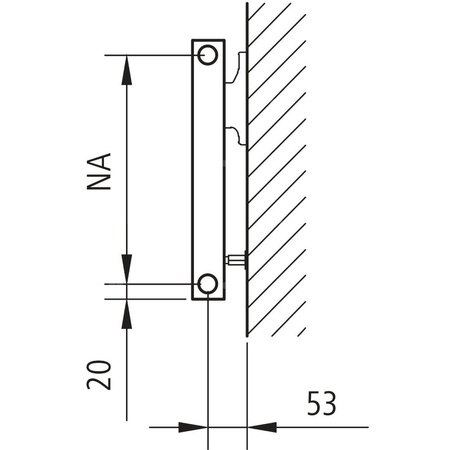 Grzejnik płytowy typ 11 KERMI HHN wym. 630 x 4600 mm, kolor biały, moc 3818 W