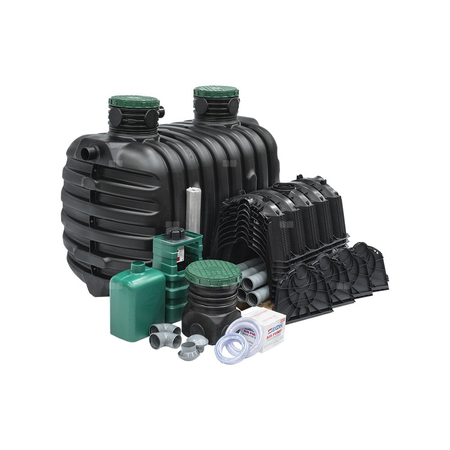 Oczyszczalnia Easybio 4 z tunelami GRAF 8 szt. - przydomowa oczyszczalnia biologiczna SBR dla 1-4 RLM , plastikowa oczyszczalnia biologiczna, oczyszczalnia biologiczna z tworzywa , jednozbiornikowa oczyszczalnia SBR , technologia SBR. oczyszczalnia biolog