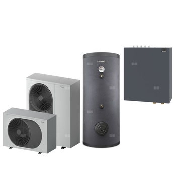 Pakiet 4 - Pompa ciepła powietrzna powietrze-woda monoblok TERMET Heat Gold 15 DC 12 kW 380 V + Zasobnik c.w.u. TERMET AQUA 300 + Moduł hydrauliczny T-Box 18 PG HP