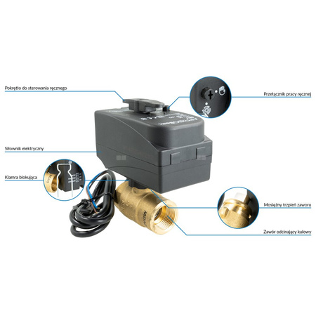 Zawór wodny AFRISO BEV 24 V AC GW 3/4'' x GW 3/4''