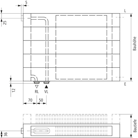 Kermi ściana grzewcza HHV21 420x72x6000 pozioma,RAL9016,6bar,bez osł.,prawa,L400