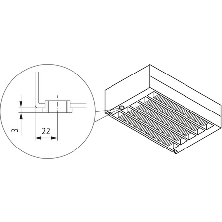 Konwektor Kermi Kon m. Str. Typ33 BH280x194x1100mm QN1738,weiß,6bar, m. Abd., AB Uni.