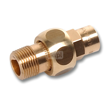 Śrubunek SANHA 4331G trzyczęściowy, brąz, 54 mm x 2'' (lut wewnętrzny x GZ)