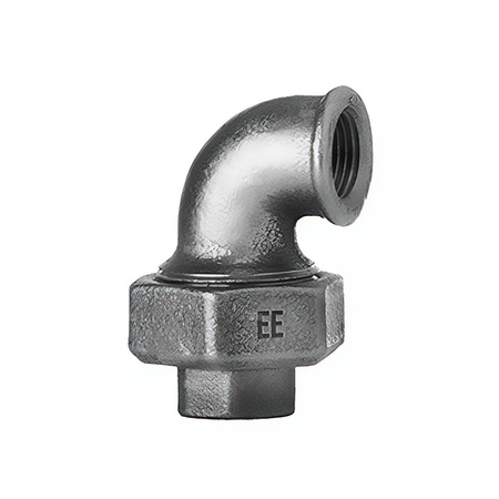 Śrubunek kątowy ODLEWNIA ZAWIERCIE 95oru żeliwo (ocynk) 1 1/4'' (GW), z uszczelką