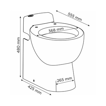 SANICOMPACT PRO - Rozdrabniacz w misce WC (ECO, Umywalka)