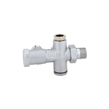 Zawór grzejnikowy do instalacji jednorurowych, element łączący O 15 mm (seria 454) 1/2"