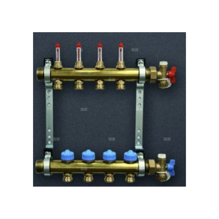 Pakiet rozdzielacz HKV 12 z przepływomierzami, zawory + końcowki