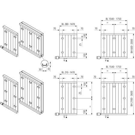 Grzejnik płytowy typ 11 KERMI HVN wym. 1600 x 910 mm, kolor biały, moc 2053 W