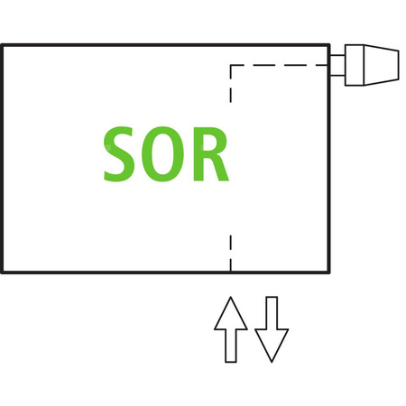 Kermi V ściana grzewcza HHV20 1190x72x3400 pozioma,RAL9016, 6bar, bez osłony, prawa