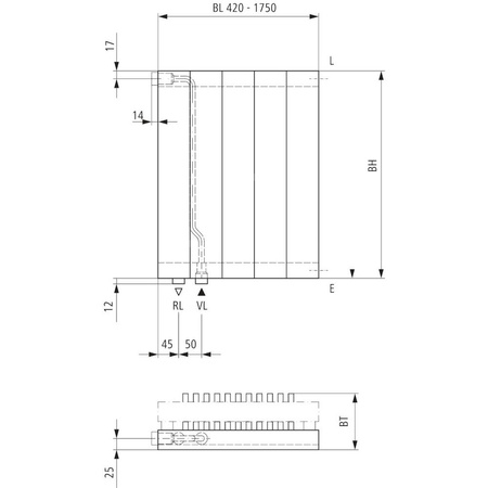 Grzejnik płytowy typ 22 KERMI V-HVV wym. 1400 x 1330 mm, kolor biały, moc 4221 W