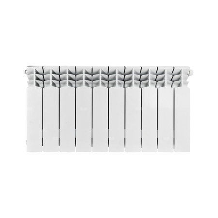 Grzejnik żeberkowy KFA Armatura G350F/10 aluminium, podłączenie boczne 422 x 805 mm, kolor biały (RAL 9010)