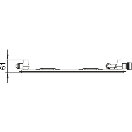 Grzejnik płytowy typ 10 KERMI Profil-V, prawy wym. 500 x 400 mm, kolor biały, moc 206 W