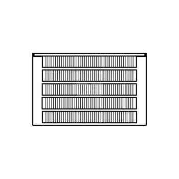 Konwektor Kermi Kon m. Str. Typ55 BH140x316x3800mm QN6825, weiß, 6bar, o. Abd., AB Uni.