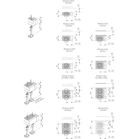Konwektor Kermi V-Konvektor Typ21 BH280x72x5600mm QN4530, weiß, 6 bar, o. Abd., Vent. re