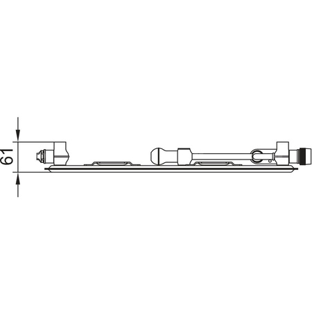 Grzejnik płytowy typ 10 KERMI Profil-Vplus, prawy wym. 500 x 1200 mm, kolor biały, moc 617 W