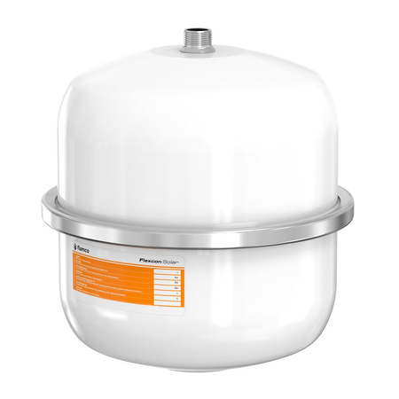 Naczynie wzbiorcze FLAMCO MEIBES Flexcon Solar, pojemność 12 l 2.5-, 8 bar / 120'C fi3/4'', kolor biały, do instalacji chłodn.solar.C.O.